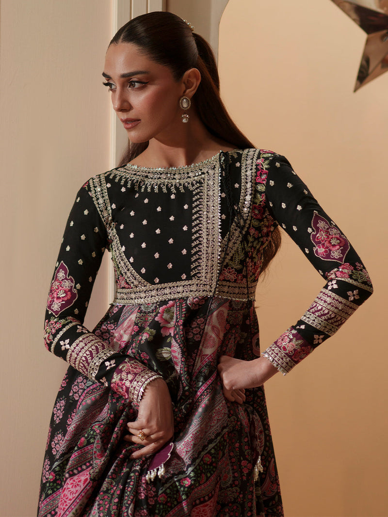 Bin Ilyas | Mashriq Luxury Lawn 26 | D-115-B by Bin Ilyas - Designer Dress  - Type : Ladies Clothes - Available at Libayah - 100% Original 