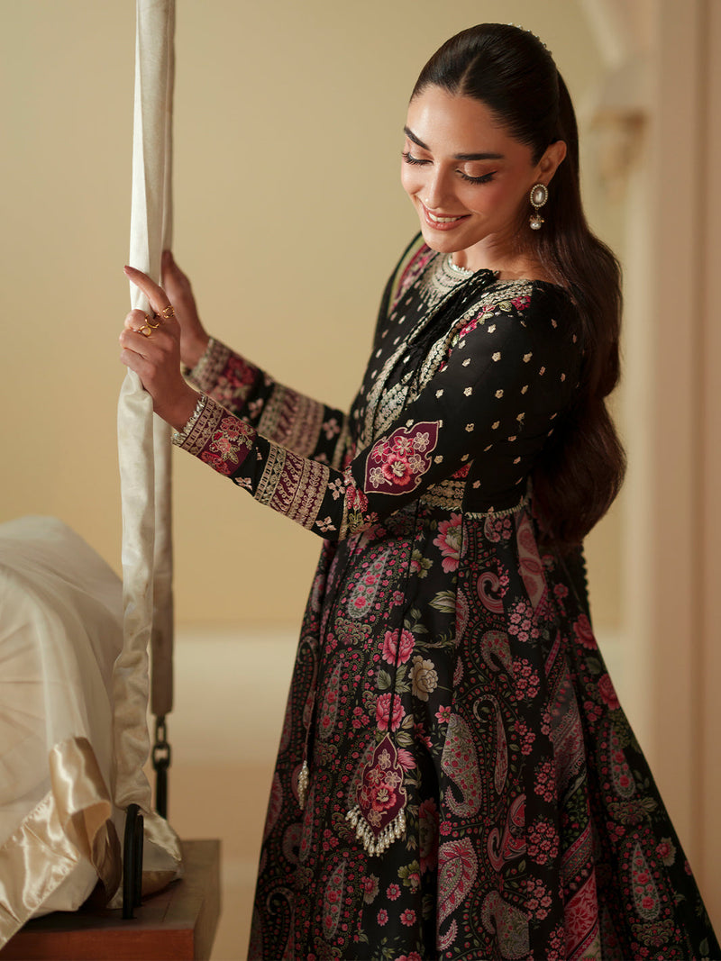 Bin Ilyas | Mashriq Luxury Lawn 26 | D-115-B by Bin Ilyas - Designer Dress  - Type : Ladies Clothes - Available at Libayah - 100% Original 
