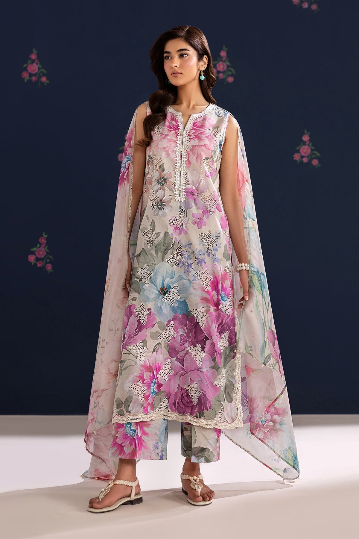Baroque | Luxury Summer Pret | UF-4458 by Baroque - Designer Dress  - Type : Ladies Clothes - Available at Libayah - 100% Original 