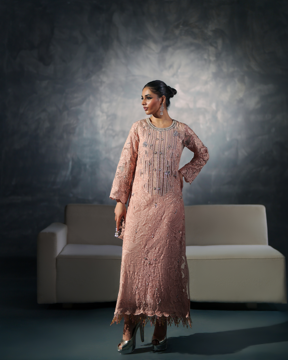 Vasal | Zyra Luxe Pret 26 | Peach Charm by Vasal - Designer Dress  - Type : Ladies Clothes - Available at Libayah - 100% Original 