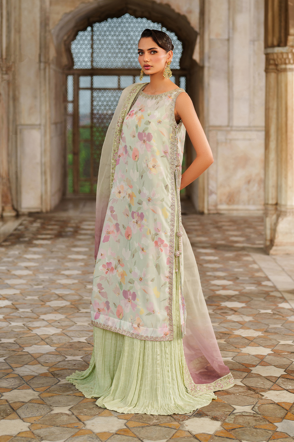 Iznik | Festive Formal | UE-549 Printed Chiffon by Iznik - Designer Dress  - Type : Ladies Clothes - Available at Libayah - 100% Original 
