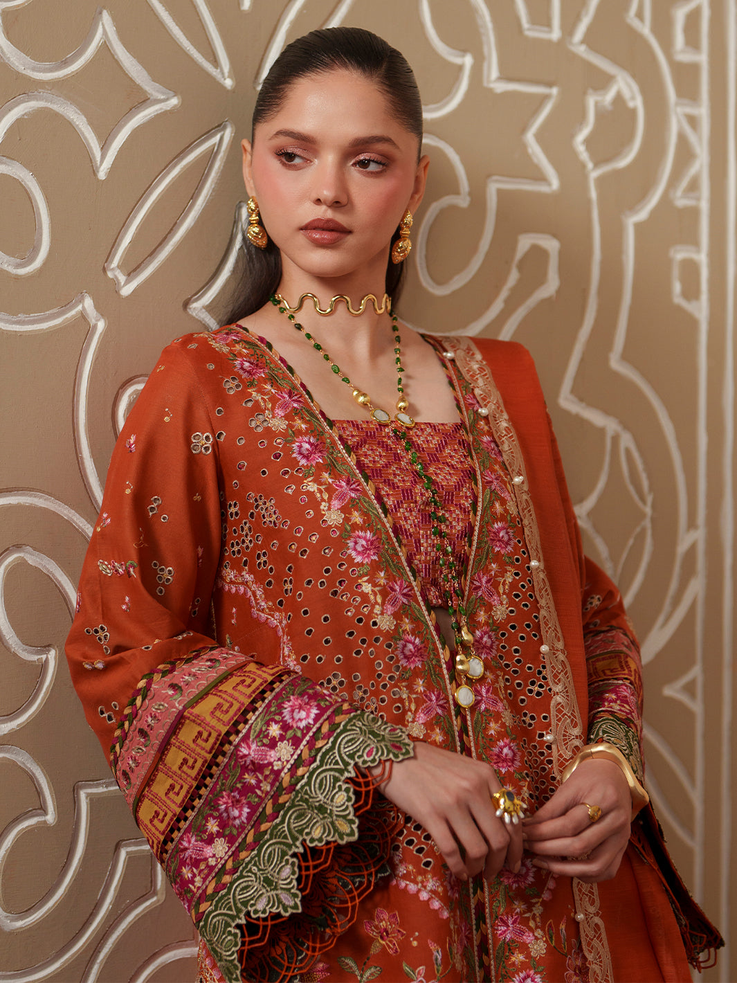 Bin Ilyas | Mashriq Luxury Lawn 26 | D-116-A by Bin Ilyas - Designer Dress  - Type : Ladies Clothes - Available at Libayah - 100% Original 