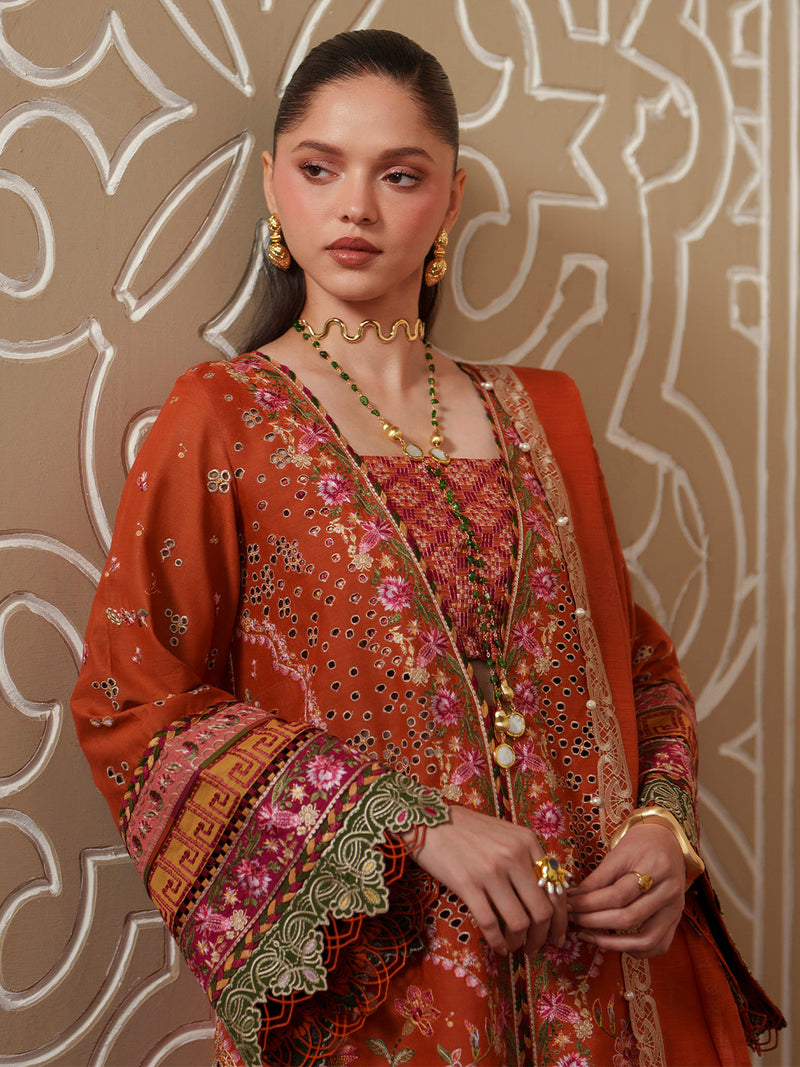 Bin Ilyas | Mashriq Luxury Lawn 26 | D-116-A by Bin Ilyas - Designer Dress  - Type : Ladies Clothes - Available at Libayah - 100% Original 