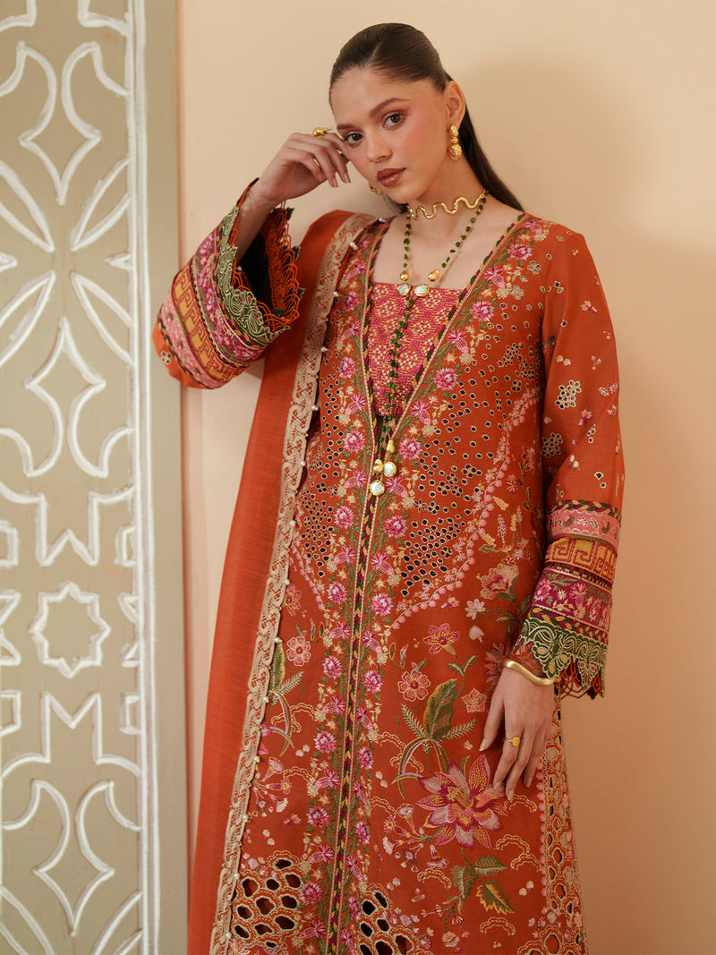 Bin Ilyas | Mashriq Luxury Lawn 26 | D-116-A by Bin Ilyas - Designer Dress  - Type : Ladies Clothes - Available at Libayah - 100% Original 