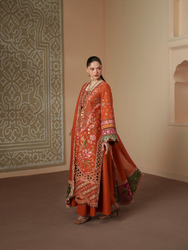 Bin Ilyas | Mashriq Luxury Lawn 26 | D-116-A by Bin Ilyas - Designer Dress  - Type : Ladies Clothes - Available at Libayah - 100% Original 
