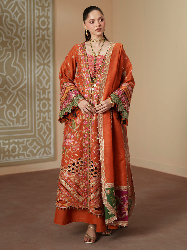 Bin Ilyas | Mashriq Luxury Lawn 26 | D-116-A by Bin Ilyas - Designer Dress  - Type : Ladies Clothes - Available at Libayah - 100% Original 