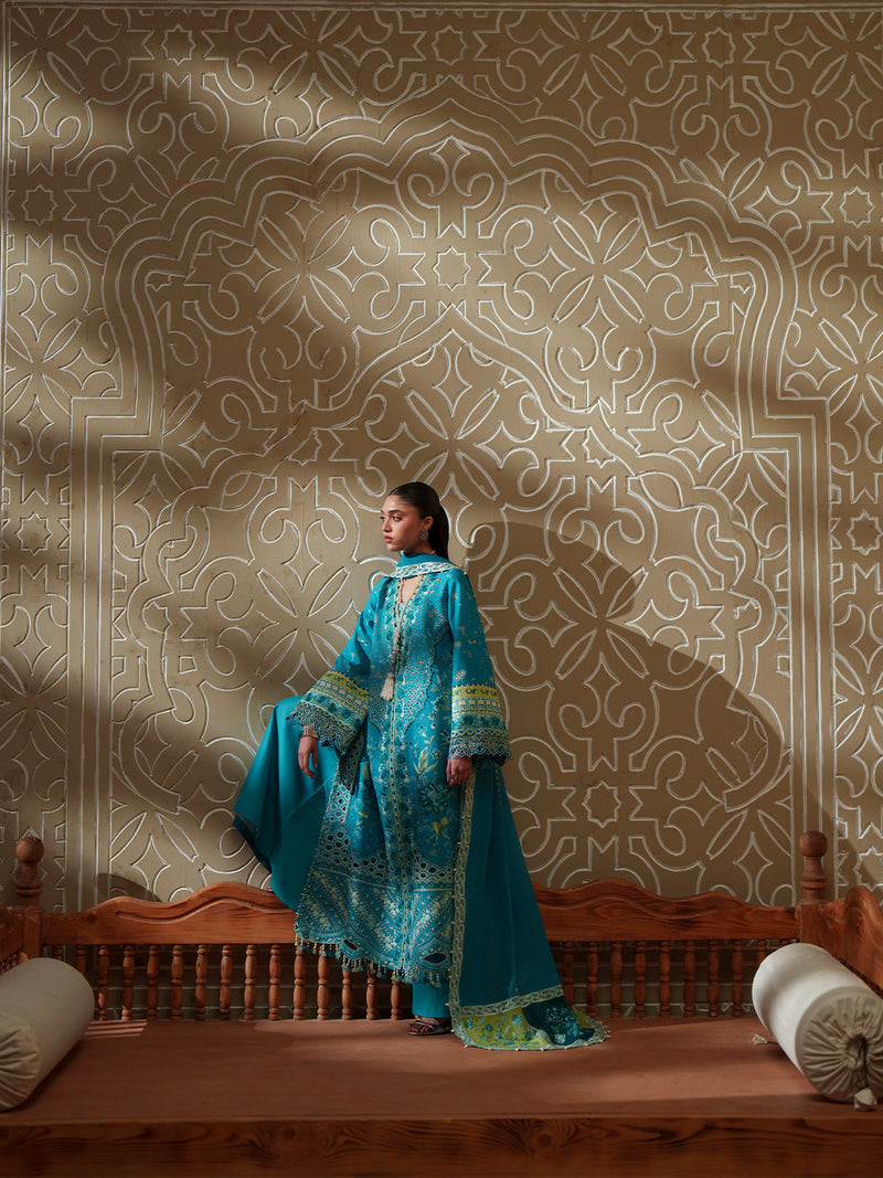 Bin Ilyas | Mashriq Luxury Lawn 26 | D-116-B by Bin Ilyas - Designer Dress  - Type : Ladies Clothes - Available at Libayah - 100% Original 