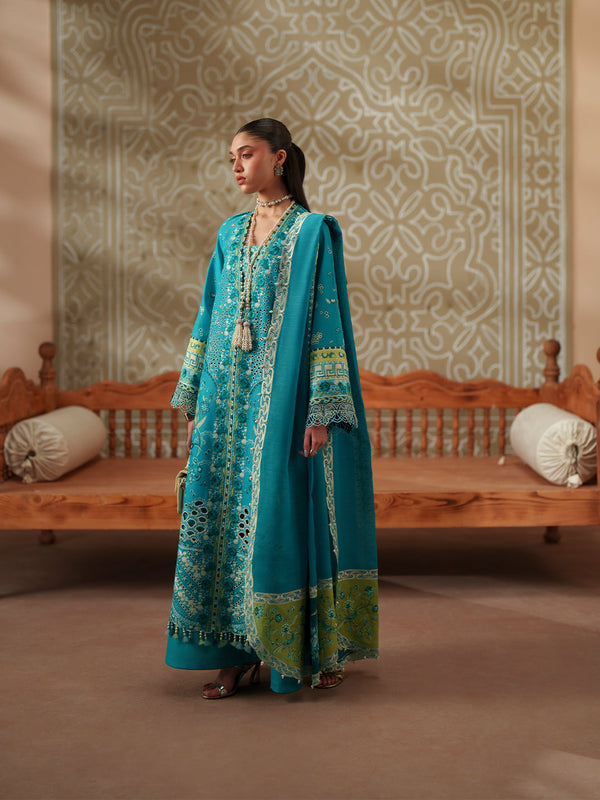 Bin Ilyas | Mashriq Luxury Lawn 26 | D-116-B by Bin Ilyas - Designer Dress  - Type : Ladies Clothes - Available at Libayah - 100% Original 