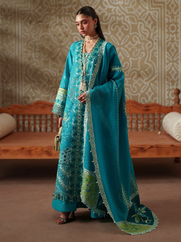 Bin Ilyas | Mashriq Luxury Lawn 26 | D-116-B by Bin Ilyas - Designer Dress  - Type : Ladies Clothes - Available at Libayah - 100% Original 