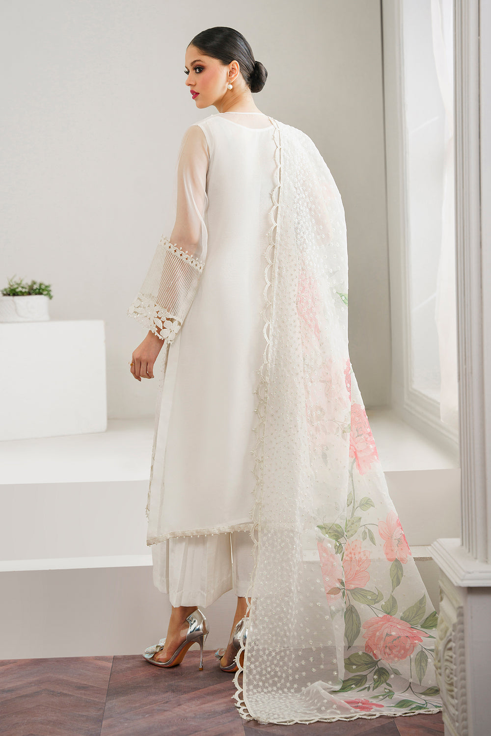 Baroque | Formals Collection | EMBROIDERED ORGANZA UF-526 by Baroque - Designer Dress  - Type : Ladies Clothes - Available at Libayah - 100% Original 