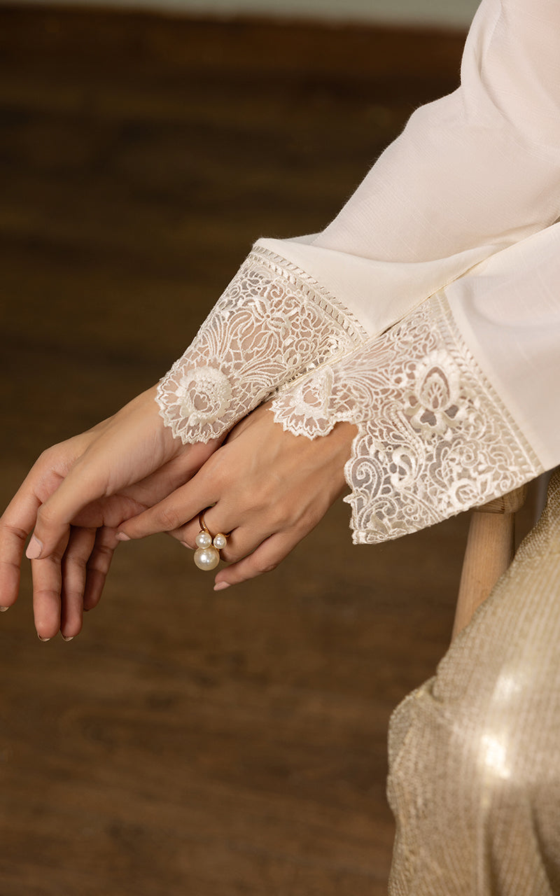 Threads and Motifs | Formal Dresses 25 | EMBROIDERED TOP WITH TUBE AND SEQUINS TROUSER by Threads and Motifs - Designer Dress  - Type : Ladies Clothes - Available at Libayah - 100% Original 