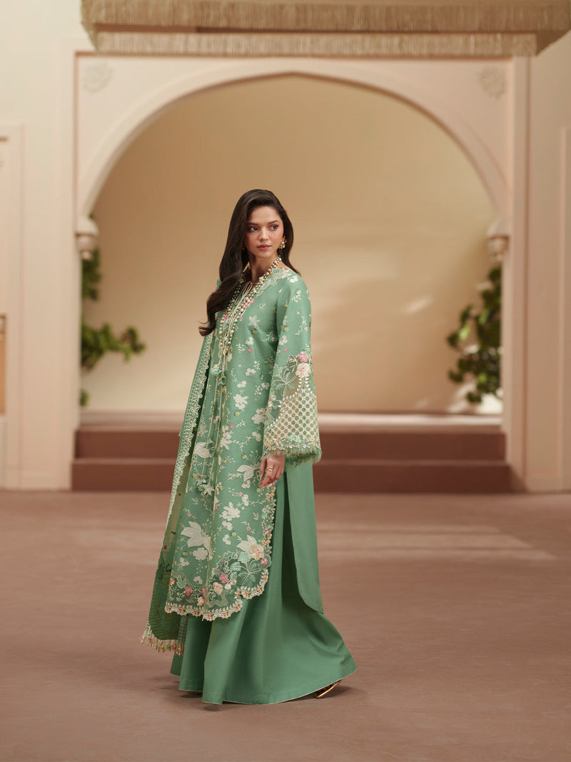 Bin Ilyas | Mashriq Luxury Lawn 26 | D-117-A by Bin Ilyas - Designer Dress  - Type : Ladies Clothes - Available at Libayah - 100% Original 