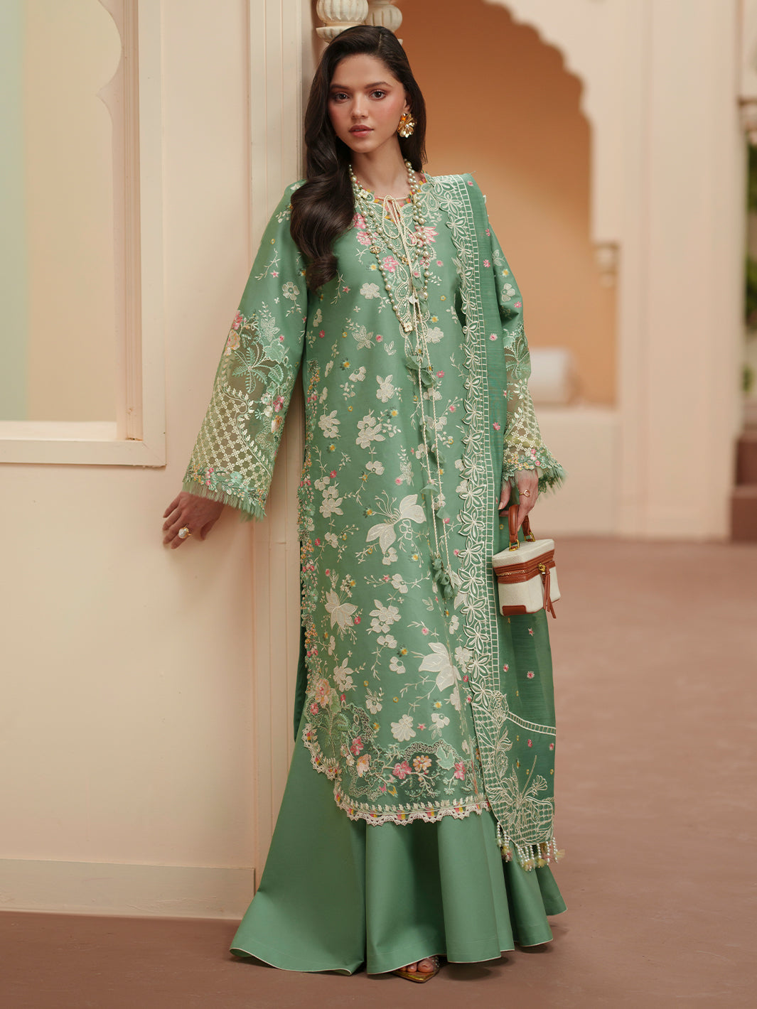 Bin Ilyas | Mashriq Luxury Lawn 26 | D-117-A by Bin Ilyas - Designer Dress  - Type : Ladies Clothes - Available at Libayah - 100% Original 