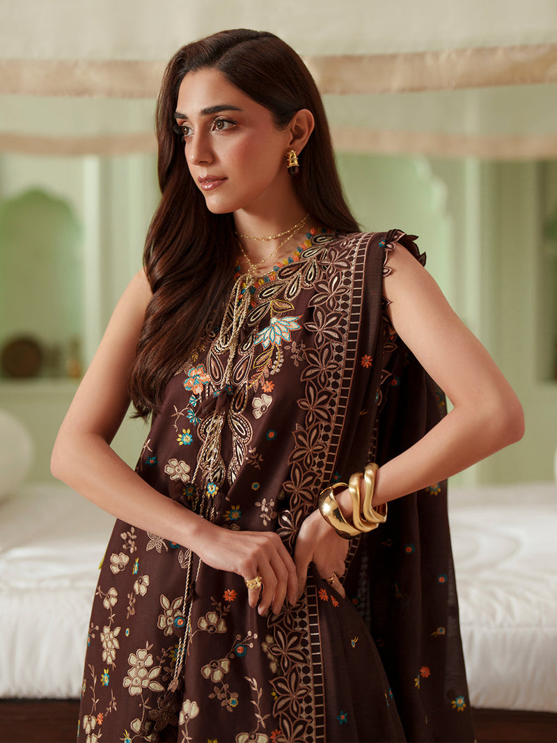 Bin Ilyas | Mashriq Luxury Lawn 26 | D-117-B by Bin Ilyas - Designer Dress  - Type : Ladies Clothes - Available at Libayah - 100% Original 