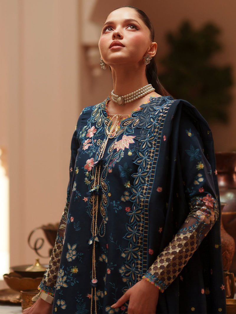 Bin Ilyas | Mashriq Luxury Lawn 26 | D-117-C by Bin Ilyas - Designer Dress  - Type : Ladies Clothes - Available at Libayah - 100% Original 