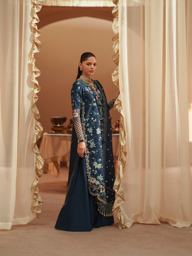 Bin Ilyas | Mashriq Luxury Lawn 26 | D-117-C by Bin Ilyas - Designer Dress  - Type : Ladies Clothes - Available at Libayah - 100% Original 