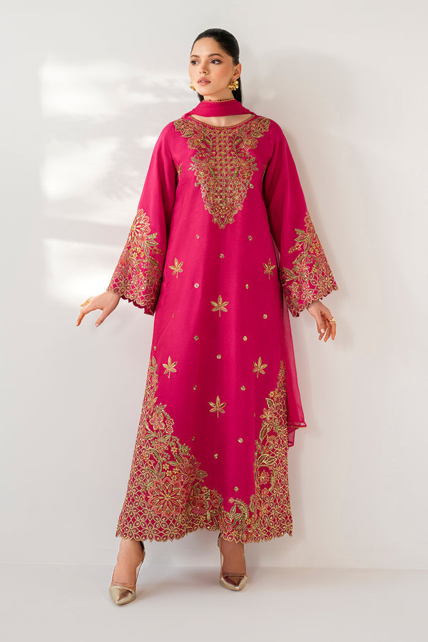 Baroque | Luxury Pret 25 | EMBROIDERED RAW SILK PR-1165 by Baroque - Designer Dress  - Type : Ladies Clothes - Available at Libayah - 100% Original 