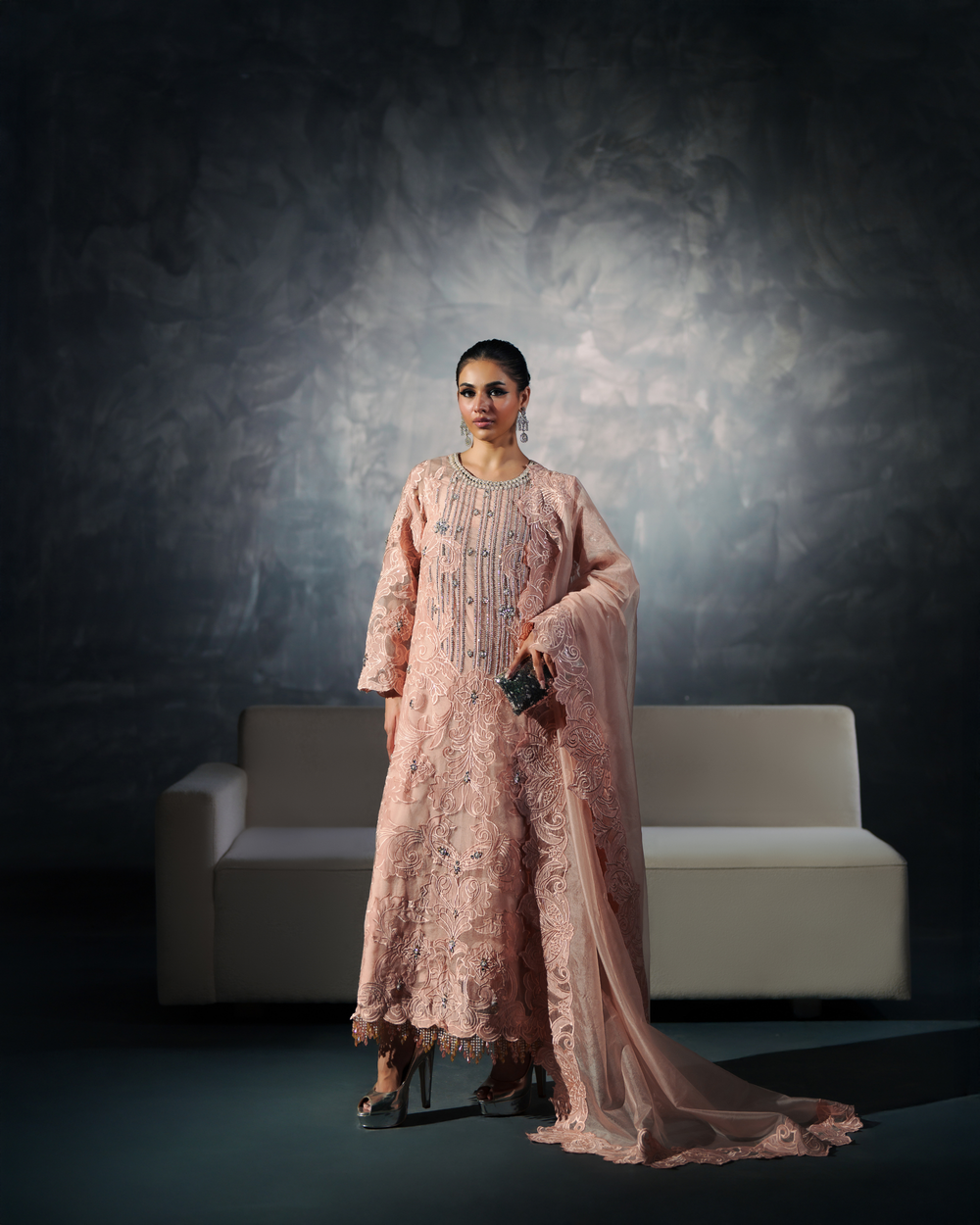 Vasal | Zyra Luxe Pret 26 | Peach Charm by Vasal - Designer Dress  - Type : Ladies Clothes - Available at Libayah - 100% Original 