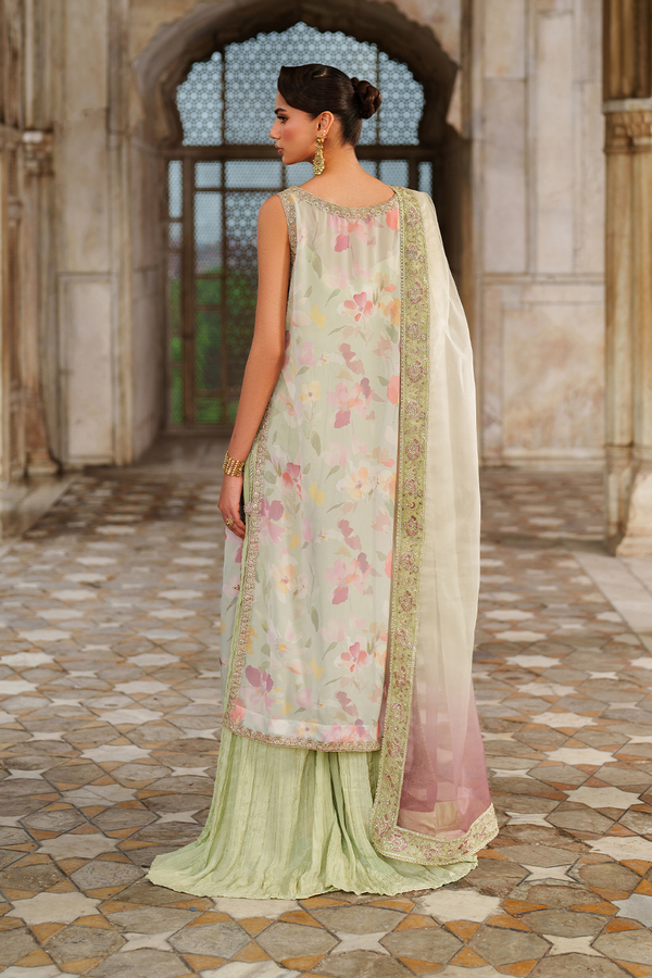 Iznik | Festive Formal | UE-549 Printed Chiffon by Iznik - Designer Dress  - Type : Ladies Clothes - Available at Libayah - 100% Original 