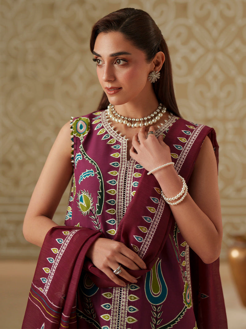 Bin Ilyas | Mashriq Luxury Lawn 26 | D-118-A by Bin Ilyas - Designer Dress  - Type : Ladies Clothes - Available at Libayah - 100% Original 