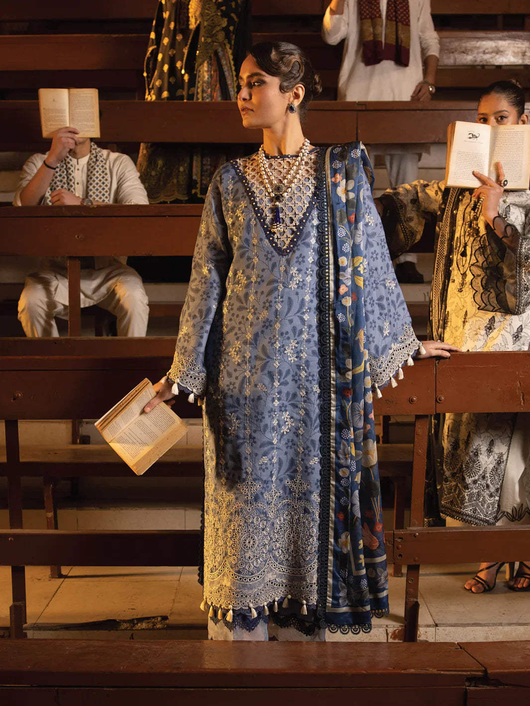 Faiza Faisal | Maya Luxury Lawn | Gamze by Faiza Faisal - Designer Dress - Type: Ladies Clothes - Available at Libayah - 100% Original
