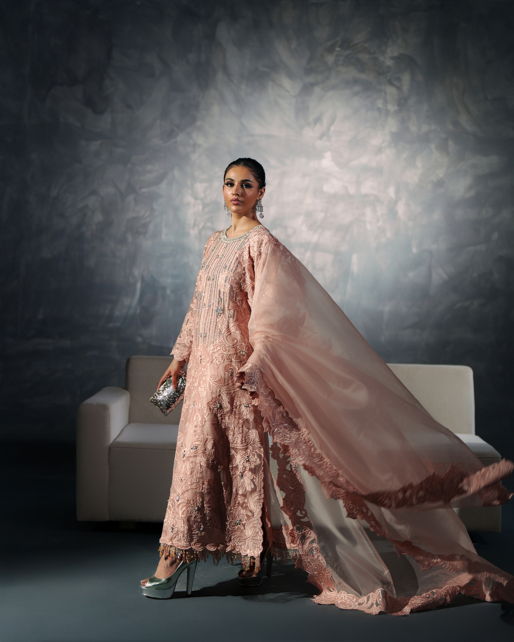 Vasal | Zyra Luxe Pret 26 | Peach Charm by Vasal - Designer Dress  - Type : Ladies Clothes - Available at Libayah - 100% Original 