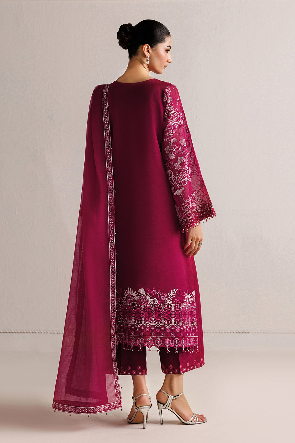 Baroque | Formals Collection | EMBROIDERED COTTON NET UF-4511 by Baroque - Designer Dress  - Type : Ladies Clothes - Available at Libayah - 100% Original 
