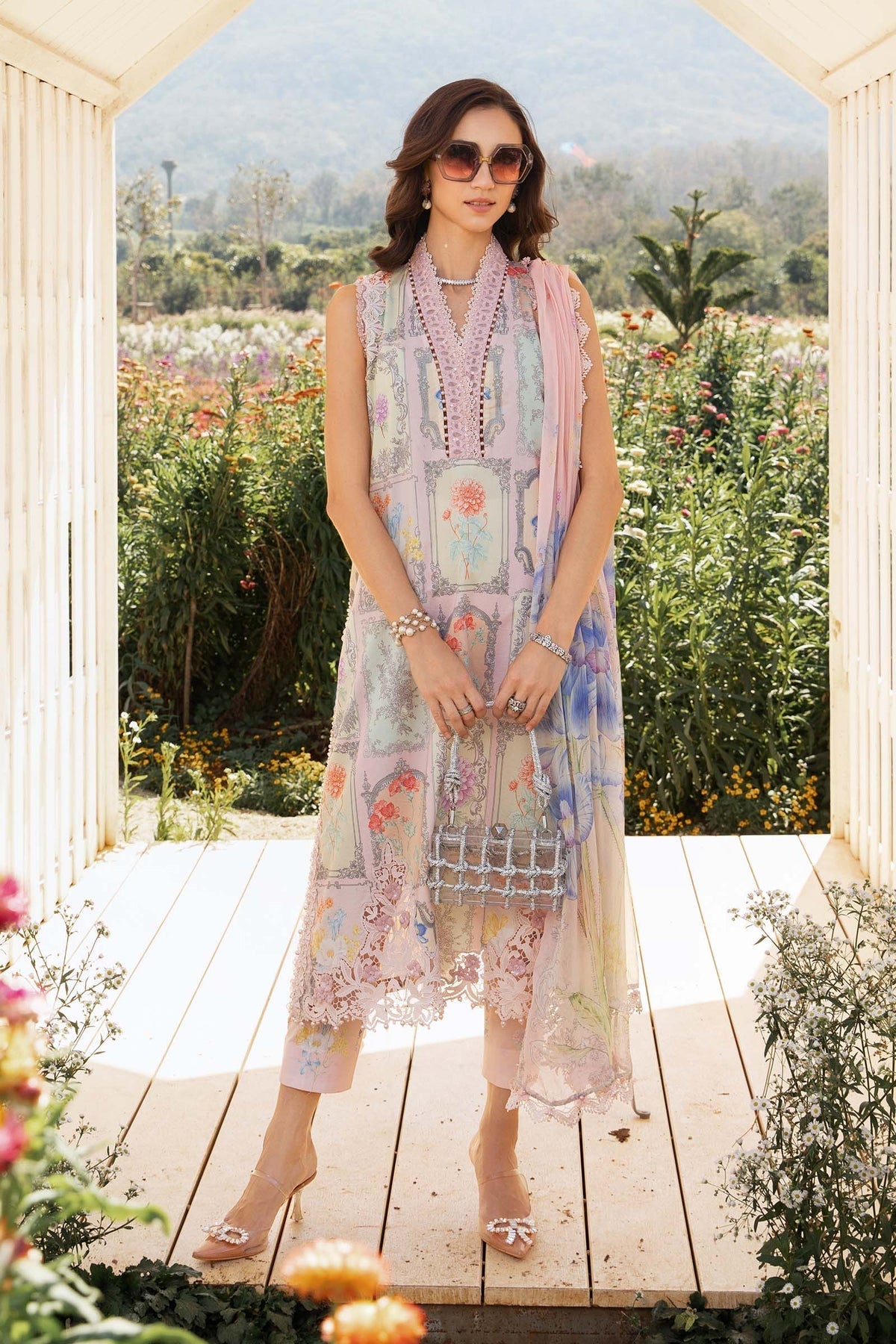 Maria B | M Prints 25 | MPT-2511-A by Maria B - Designer Dress - Type: Ladies Clothes - Available at Libayah - 100% Original