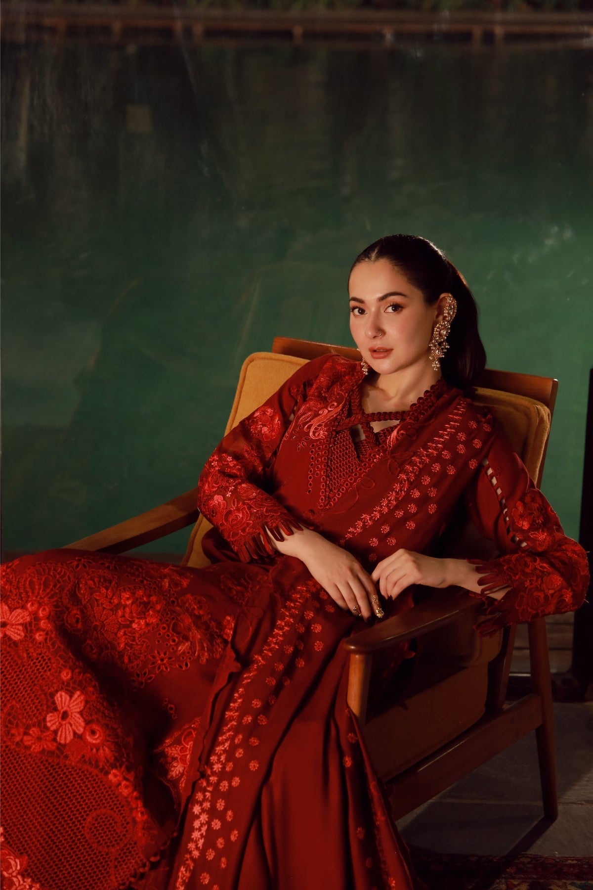 Maryam Hussain | Winter Shawl 25 | Riya by Maryam Hussain - Designer Dress - Type : Ladies Clothes - Available at Libayah - 100% Original 