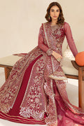 Farasha | Lu Zella Premium Formals 25 | Carmine Allure by Farasha - Designer Dress  - Type : Ladies Clothes - Available at Libayah - 100% Original 