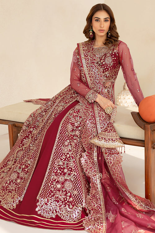 Farasha | Lu Zella Premium Formals 25 | Carmine Allure by Farasha - Designer Dress  - Type : Ladies Clothes - Available at Libayah - 100% Original 