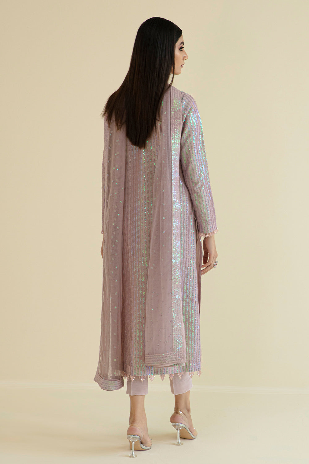 Baroque | Formals Collection | EMBROIDERED NET UF-384 by Baroque - Designer Dress  - Type : Ladies Clothes - Available at Libayah - 100% Original 
