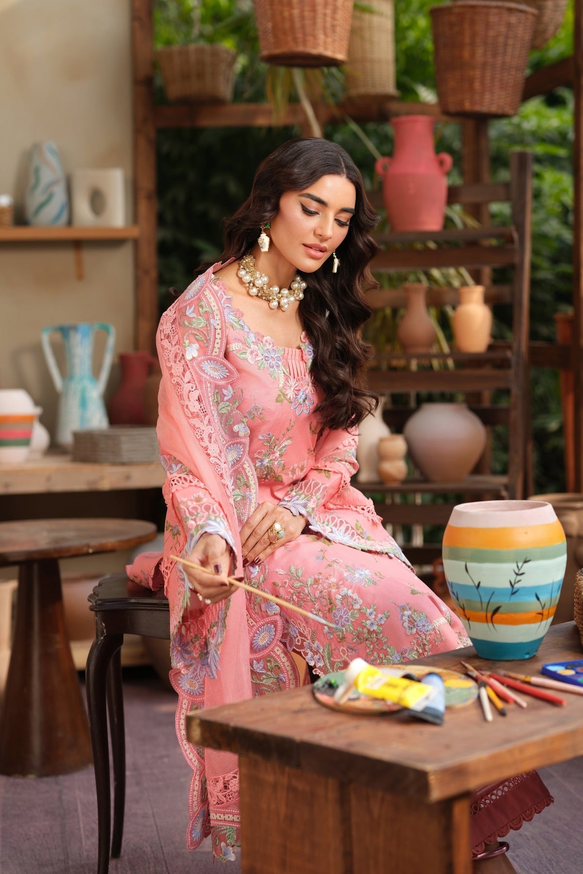 Maryam Hussain | Luxury Lawn 26 | Dimple - Designer Dress - Type : Ladies Clothes - Available at Libayah - 100% Original