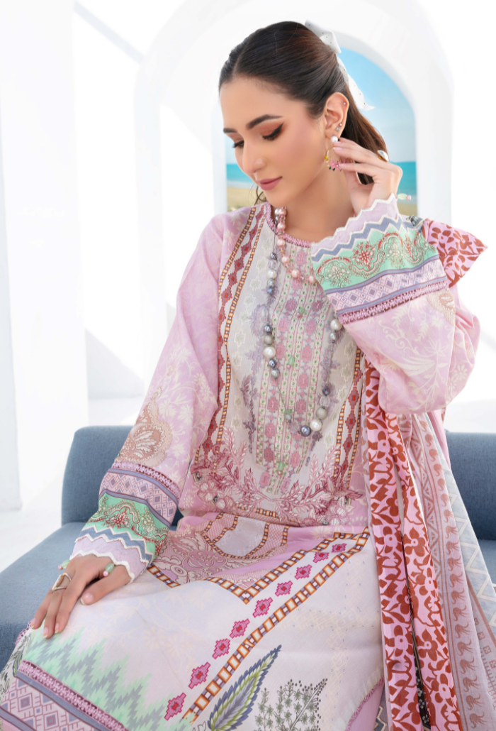 Humdum | Saira Bano Lawn 24 | D08 by HumDum - Designer Dress - Type: Ladies Clothes - Available at Libayah - 100% Original