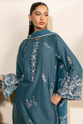 Cross Stitch | Mahiri Lawn 25 | TEAL SERENITY by Cross Stitch - Designer Dress - Type: Ladies Clothes - Available at Libayah - 100% Original