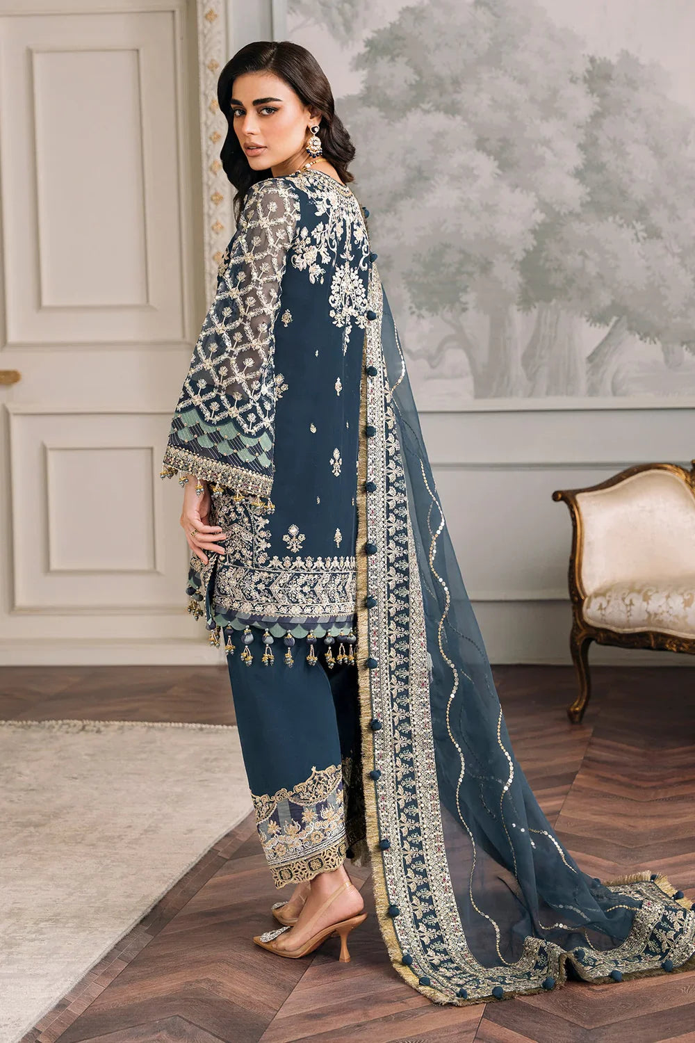 Baroque | Chantelle Embroidered Collection | CH12-01 by Baroque - Designer Dress - Type: Ladies Clothes - Available at Libayah - 100% Original