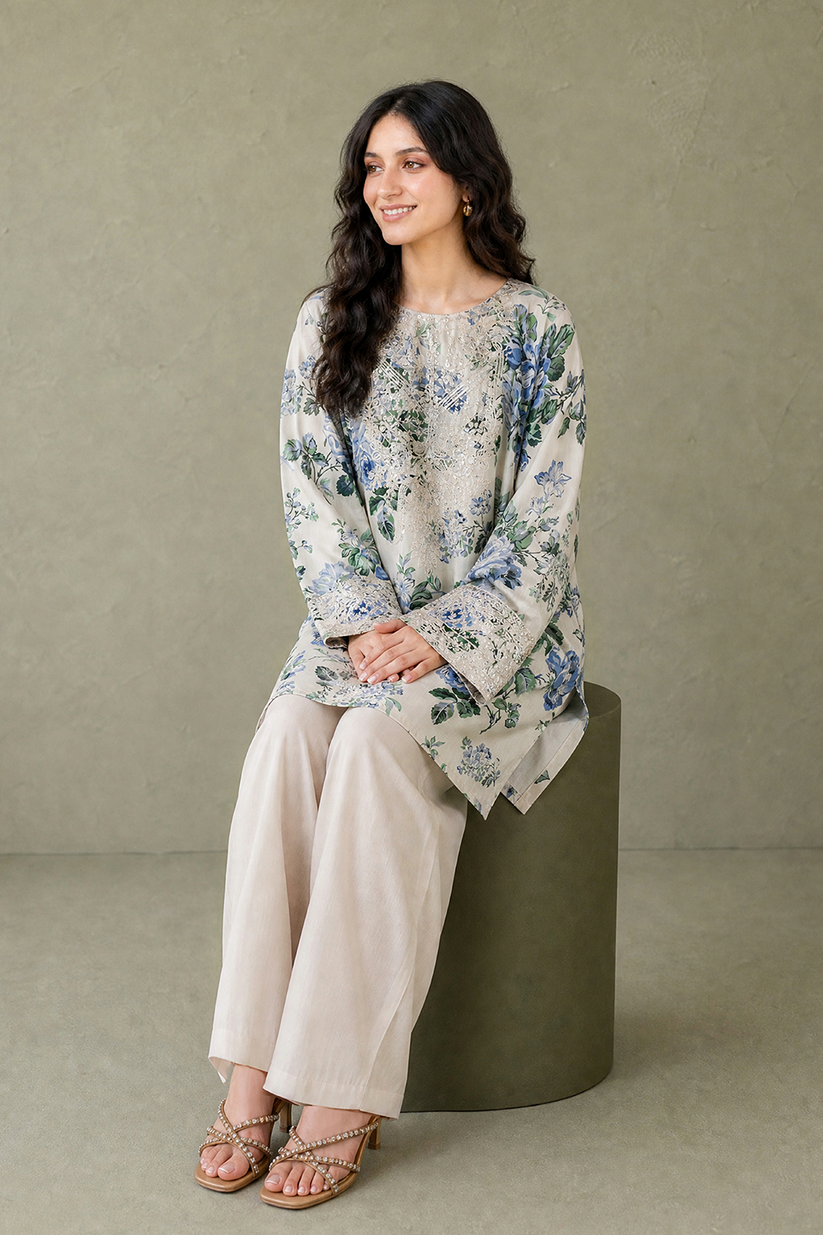 Saad Shaikh | Ease Fall Edit 26 | D-12 Co-ord Set Skin by Saad Shaikh - Designer Dress  - Type : Ladies Clothes - Available at Libayah - 100% Original 