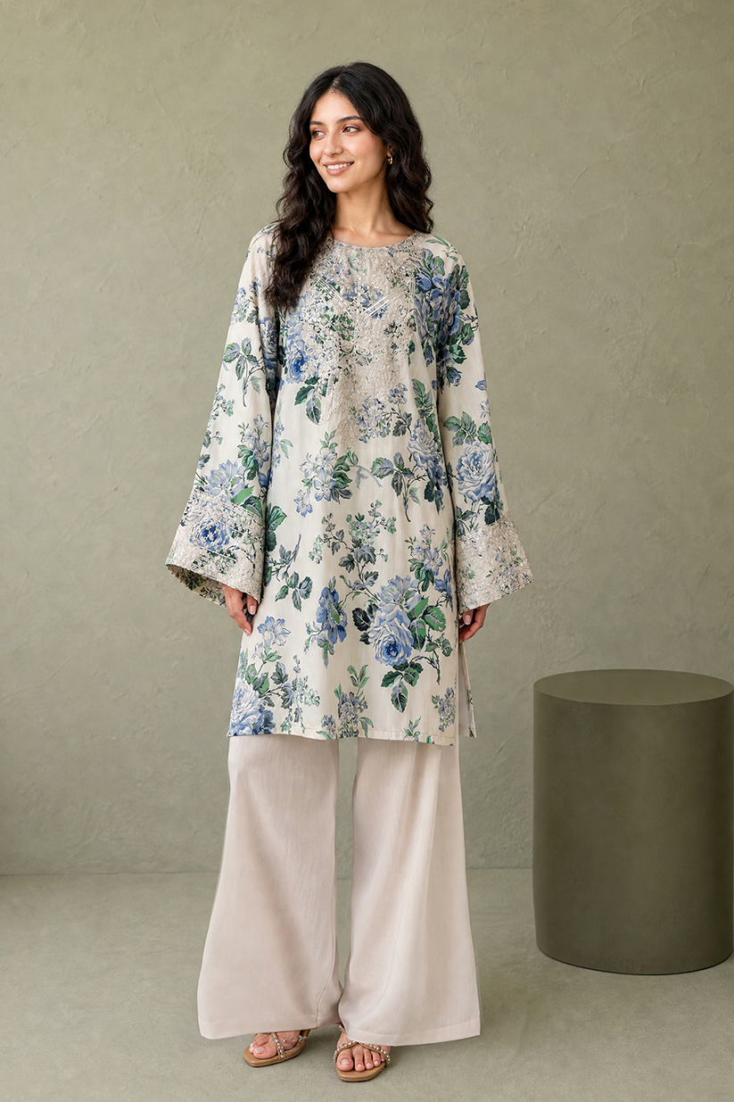 Saad Shaikh | Ease Fall Edit 26 | D-12 Co-ord Set Skin by Saad Shaikh - Designer Dress  - Type : Ladies Clothes - Available at Libayah - 100% Original 