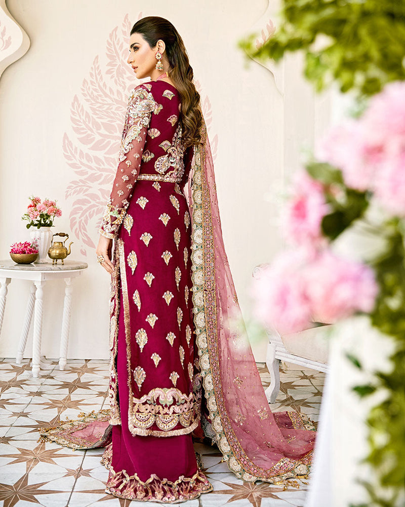 Gulaal | Wedding Formals | Pois Embroidered Net 3-Piece Suit WS-08 by Gulaal - Designer Dress - Type: Ladies Clothes - Available at Libayah - 100% Original