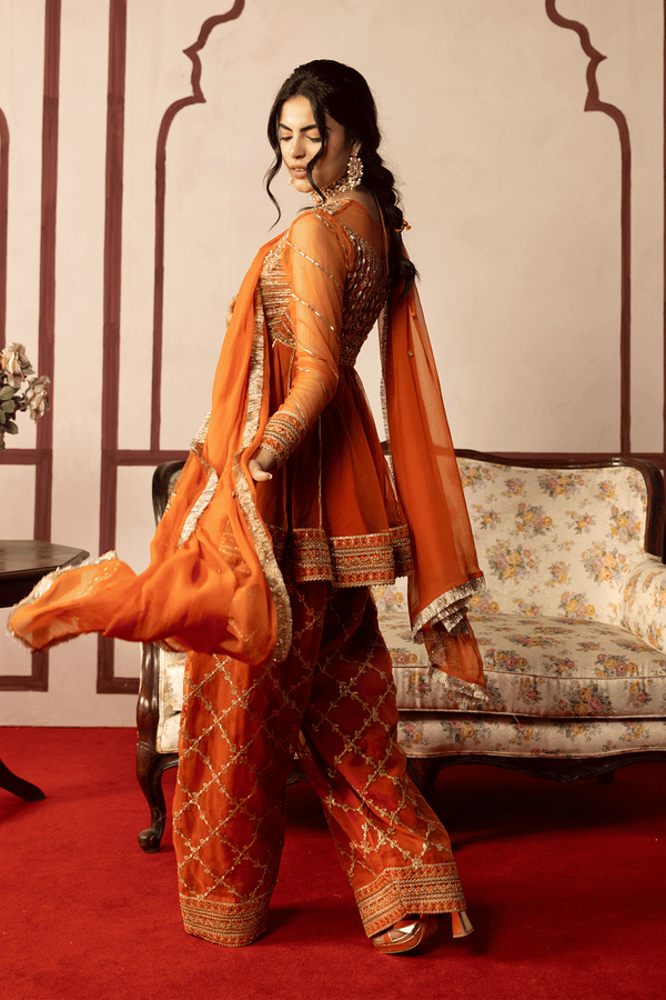 Erum Khan | Intezar e Eid | Rung-e-Miras - Designer Dress - Type : Ladies Clothes - Available at Libayah - 100% Original