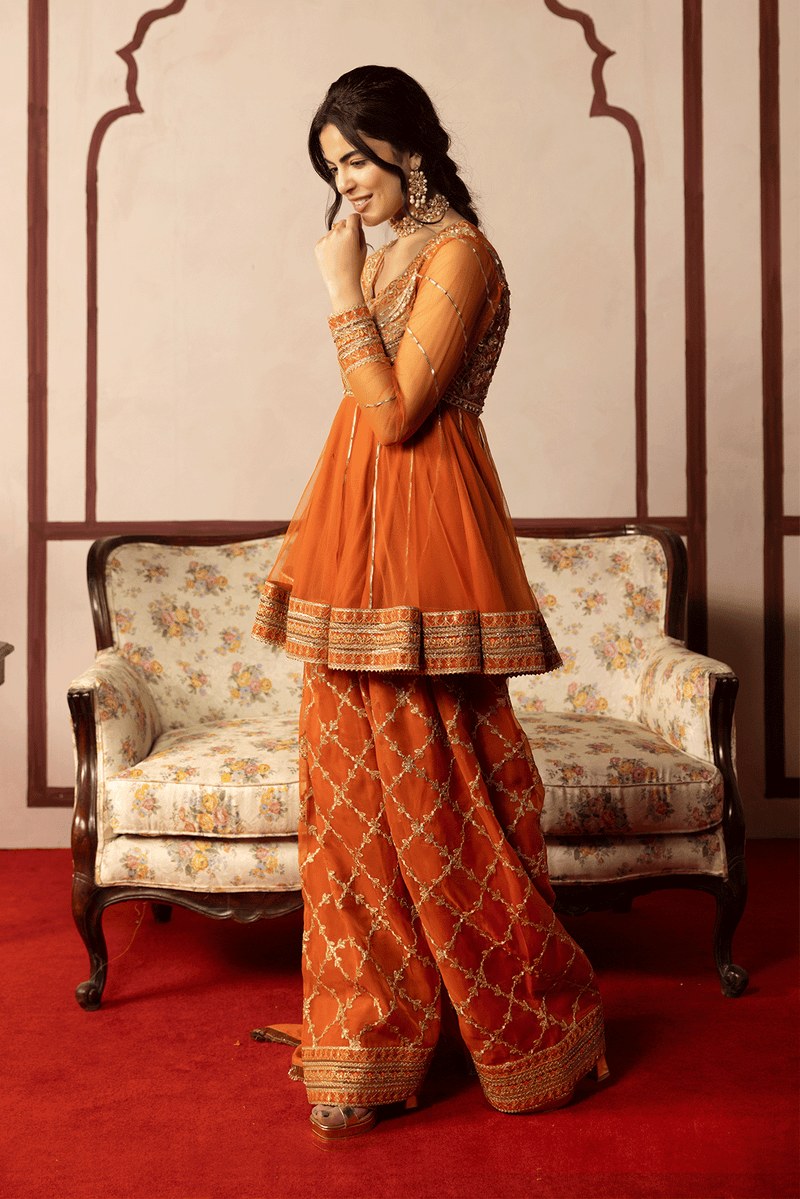 Erum Khan | Intezar e Eid | Rung-e-Miras - Designer Dress - Type : Ladies Clothes - Available at Libayah - 100% Original