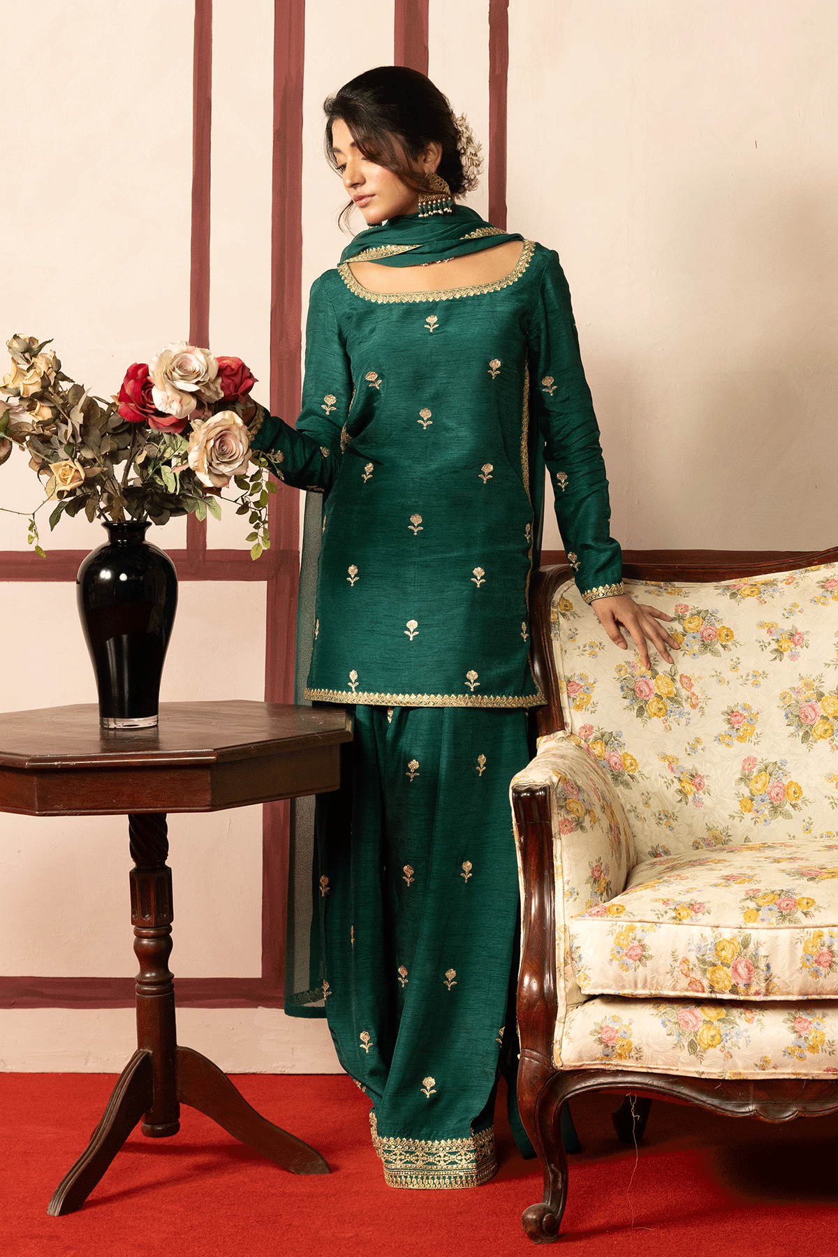 Erum Khan | Intezar e Eid | Firoza - Designer Dress - Type : Ladies Clothes - Available at Libayah - 100% Original