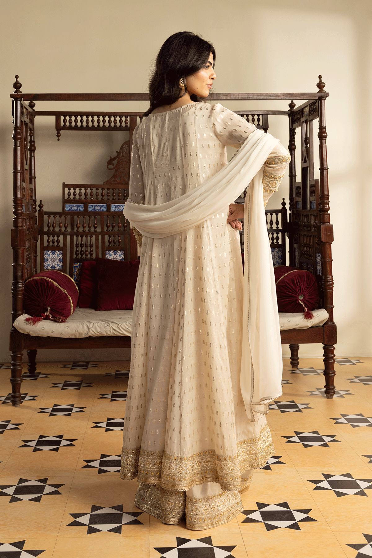 Erum Khan | Intezar e Eid | Aangan - Designer Dress - Type : Ladies Clothes - Available at Libayah - 100% Original