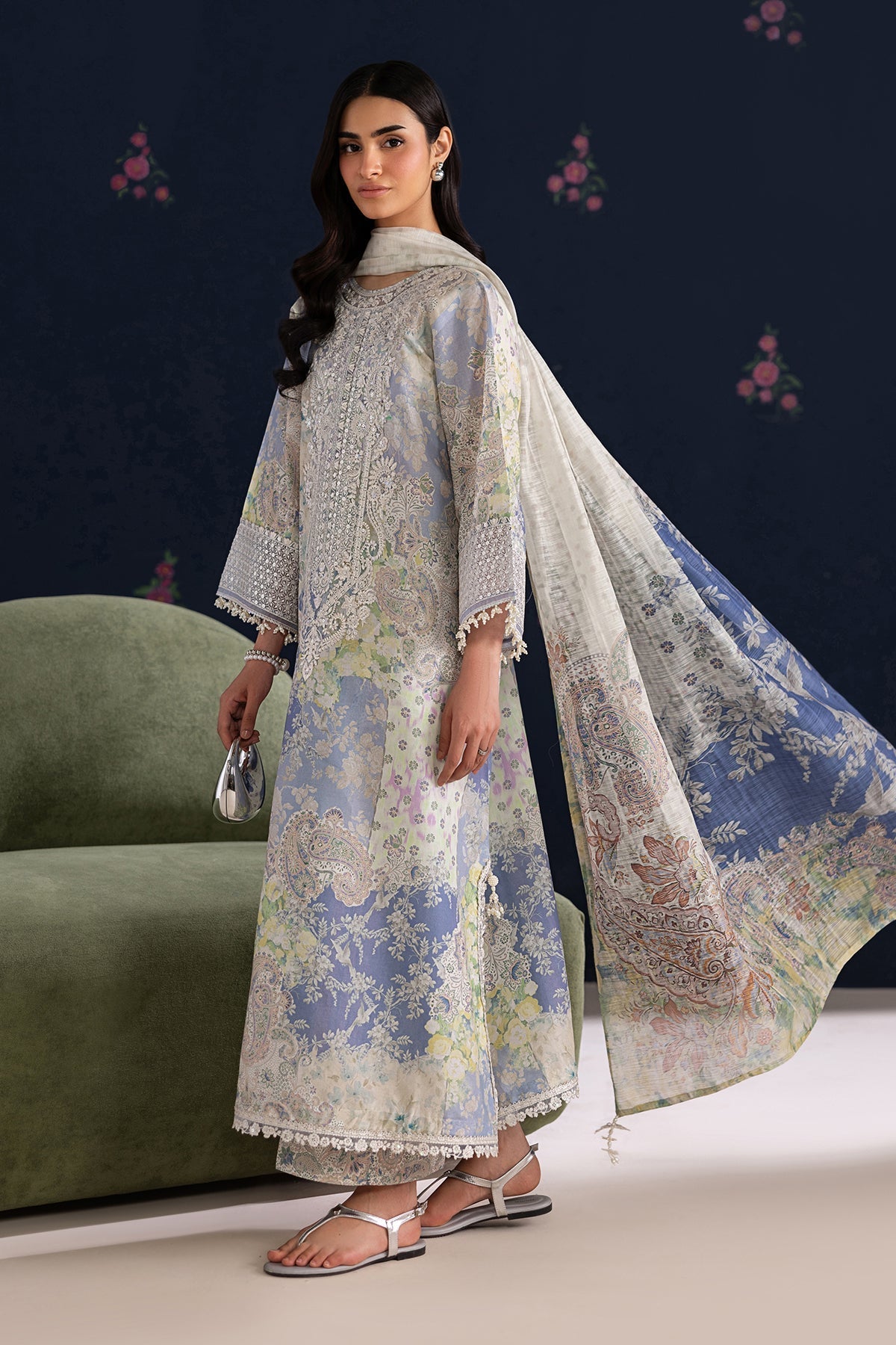 Baroque | Luxury Summer Pret | UF-4459 by Baroque - Designer Dress  - Type : Ladies Clothes - Available at Libayah - 100% Original 