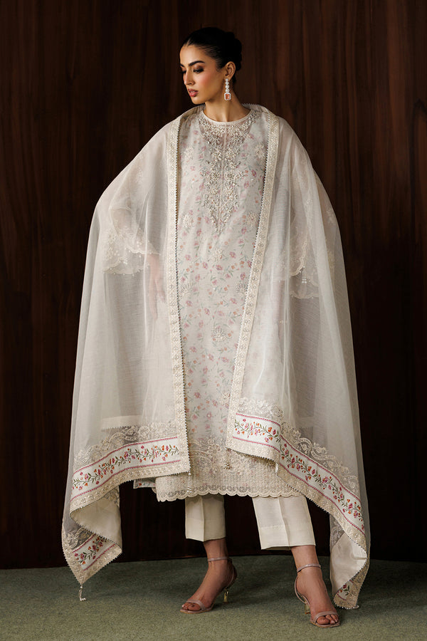 Baroque | Formals Collection | EMBROIDERED COTTON NET UF-4440 by Baroque - Designer Dress  - Type : Ladies Clothes - Available at Libayah - 100% Original 