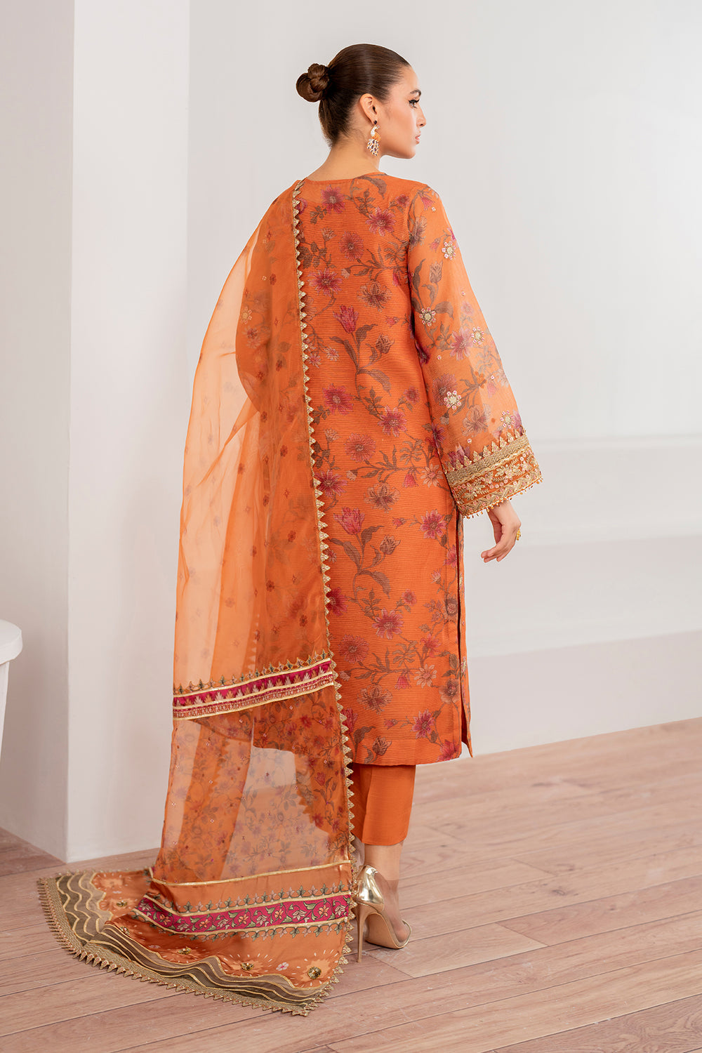 Baroque | Formals Collection | EMBROIDERED COTTON NET UF-701 by Baroque - Designer Dress  - Type : Ladies Clothes - Available at Libayah - 100% Original 