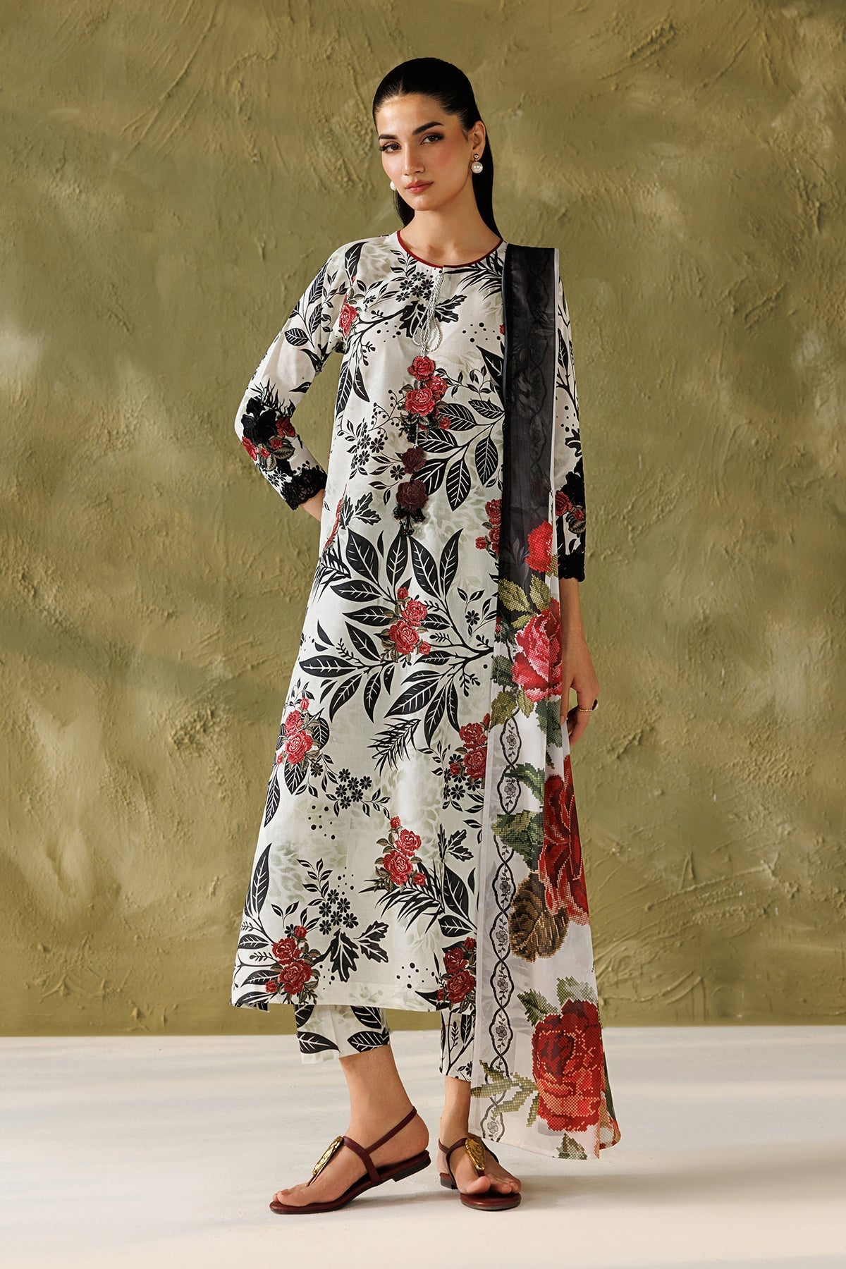 Baroque | Luxury Summer Pret | UF-4505 by Baroque - Designer Dress  - Type : Ladies Clothes - Available at Libayah - 100% Original 
