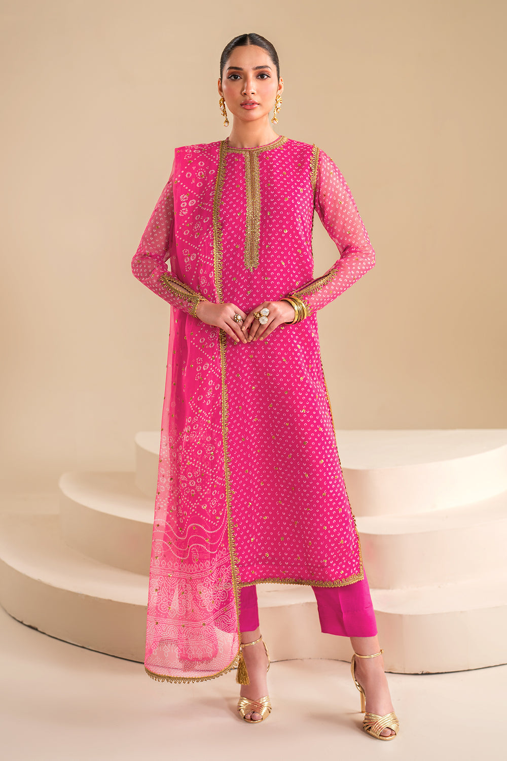 Baroque | Formals Collection | EMBROIDERED CHIFFON UF-626 by Baroque - Designer Dress  - Type : Ladies Clothes - Available at Libayah - 100% Original 
