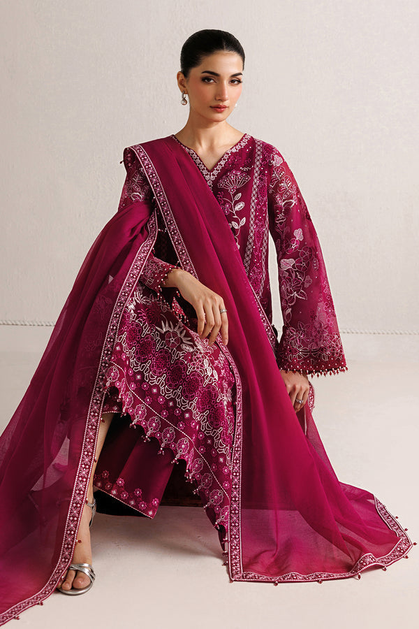 Baroque | Formals Collection | EMBROIDERED COTTON NET UF-4511 by Baroque - Designer Dress  - Type : Ladies Clothes - Available at Libayah - 100% Original 