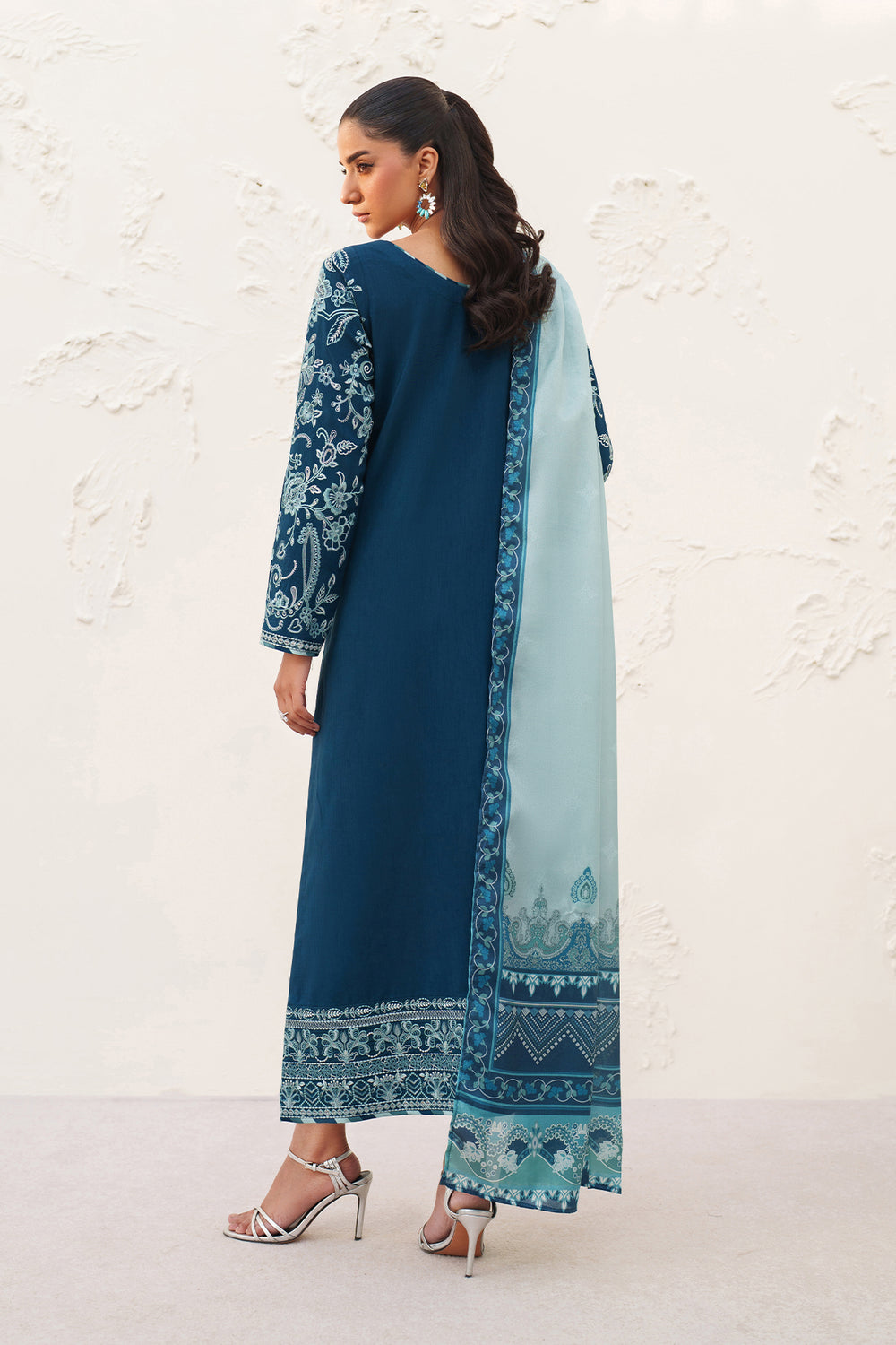 Baroque | Formals Collection | EMBROIDERED RAW SILK UF-4384 by Baroque - Designer Dress  - Type : Ladies Clothes - Available at Libayah - 100% Original 